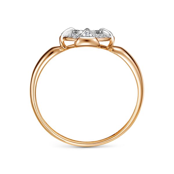 Кольцо с 17 бриллиантами из красного золота 141751