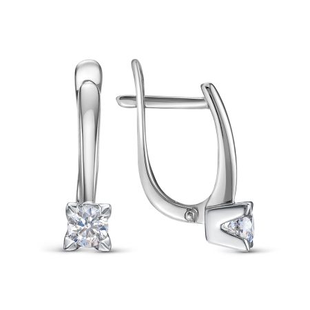 Серьги с бриллиантами 0.41 карат из белого золота 119171
