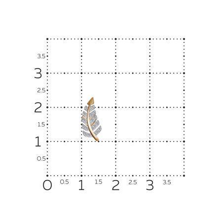 Пирсинг с 16 бриллиантами 0.08 карат из красного золота 141507