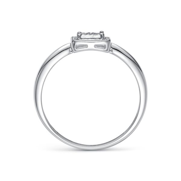 Кольцо с 17 бриллиантами из белого золота 143475