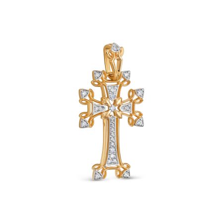 Подвеска с 24 бриллиантами из красного золота 142913