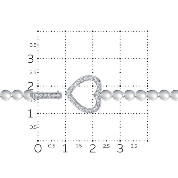 Браслет с 30 бриллиантами 0.21 карат из белого золота 136469