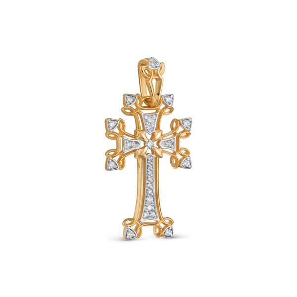 Подвеска с 24 бриллиантами из красного золота 142913