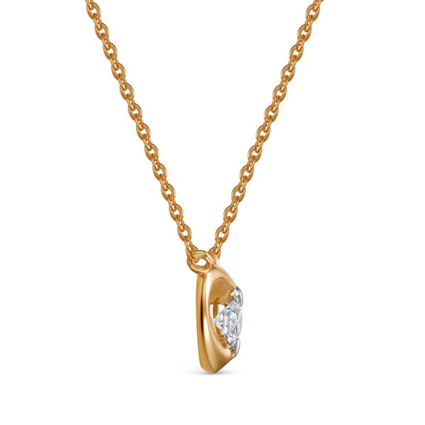 Колье с бриллиантом 0.109 карат из красного золота 141523