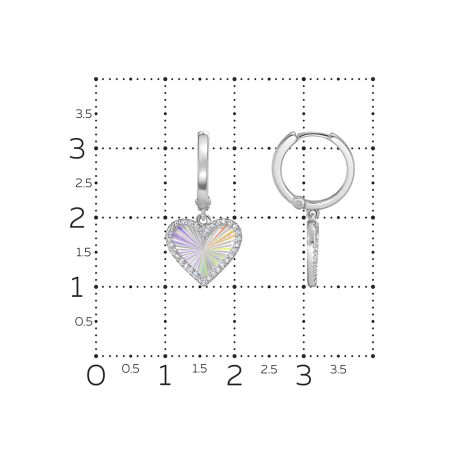 Серьги с 66 бриллиантами 0.198 карат из белого золота 144926