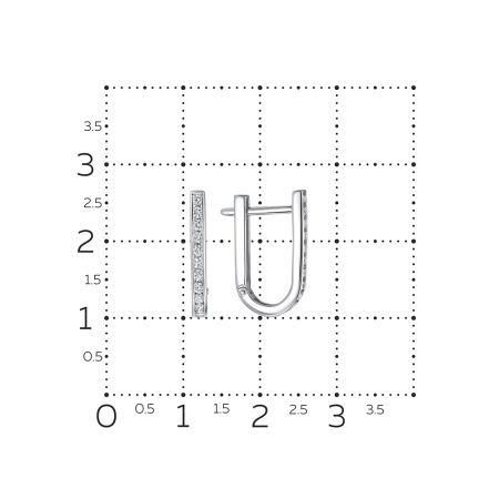 Серьги с 22 бриллиантами 0.308 карат из белого золота 118157