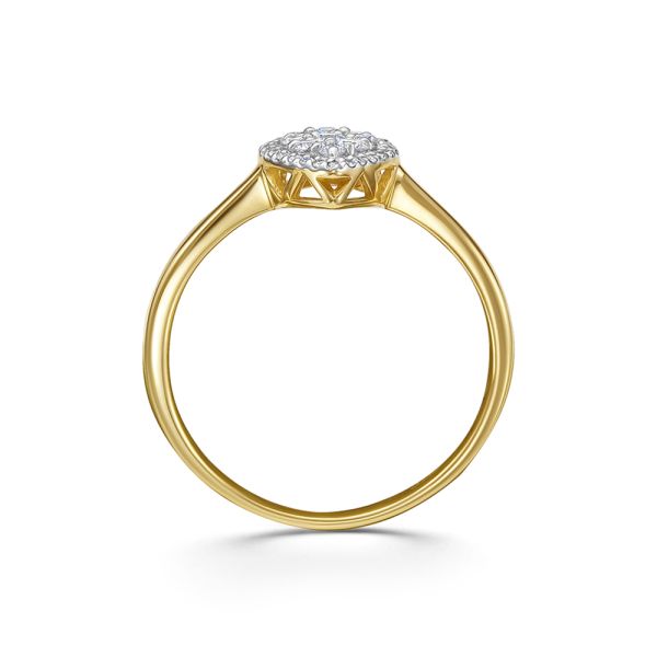 Кольцо с 34 бриллиантами из лимонного золота 116541