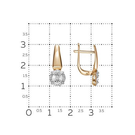 Серьги с 34 бриллиантами из красного золота 144924