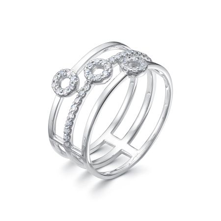 Кольцо с 42 бриллиантами 0.21 карат из белого золота 138401