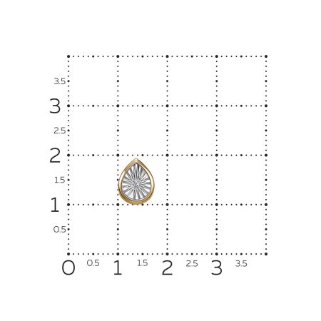 Подвеска с бриллиантом 0.024 карат из красного золота 143699