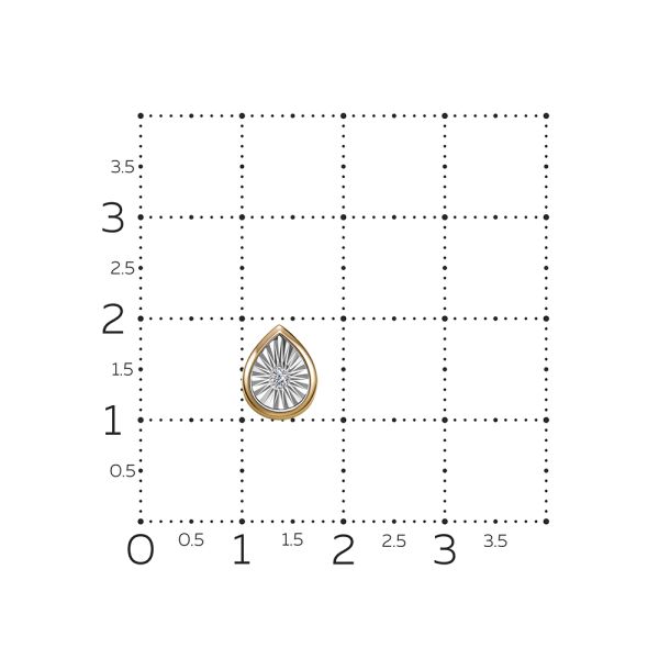 Подвеска с бриллиантом 0.024 карат из красного золота 143699