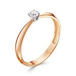 Помолвочное кольцо с бриллиантом 0.123 карат из красного золота 77074_20.5