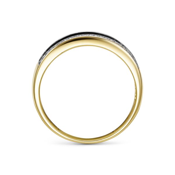 Кольцо с 62 коньячными бриллиантами и 46 бриллиантами из лимонного золота 144425