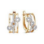 Серьги с 72 бриллиантами 0.36 карат из красного золота 137884
