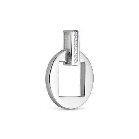 Подвеска с 7 бриллиантами 0.035 карат из белого золота 140828