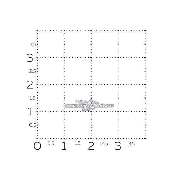 Кольцо с 38 бриллиантами 0.152 карат из красного золота 134732
