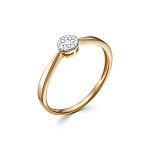 Помолвочное кольцо с бриллиантом из красного золота 116557_20