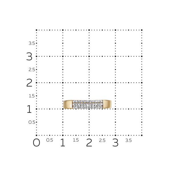 Кольцо с 16 бриллиантами 0.08 карат из красного золота 136943