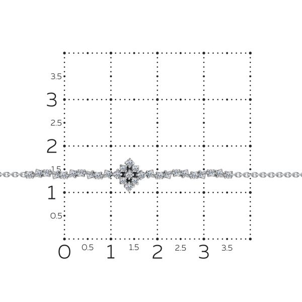 Браслет с 27 бриллиантами 0.378 карат из белого золота 132631