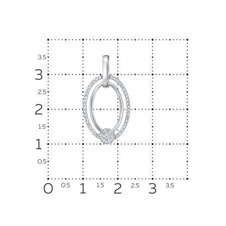 Подвеска с 52 бриллиантами из белого золота 140847