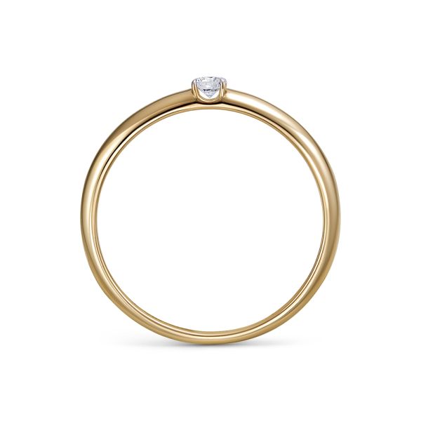 Кольцо с бриллиантом 0.08 карат из красного золота 140632