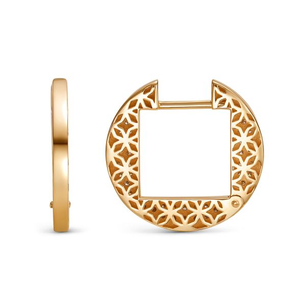 Серьги с 80 бриллиантами из красного золота 140782