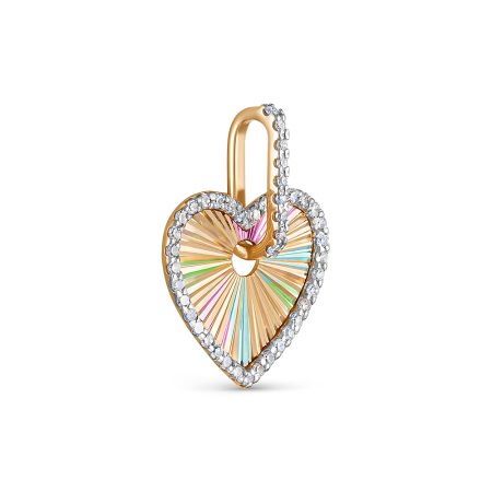 Подвеска с 44 бриллиантами 0.132 карат из красного золота 144668