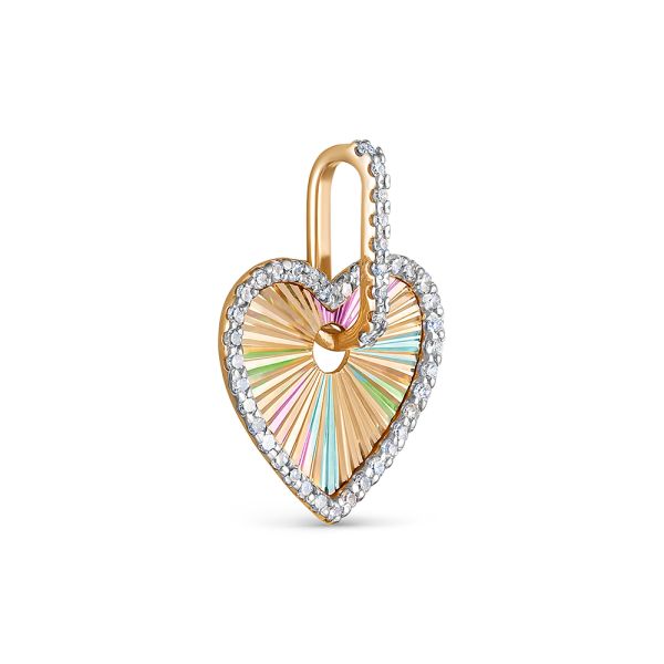 Подвеска с 44 бриллиантами 0.132 карат из красного золота 144668