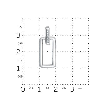 Подвеска с 7 бриллиантами 0.028 карат из белого золота 140837
