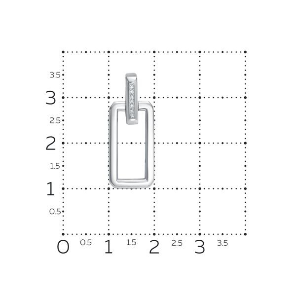Подвеска с 7 бриллиантами 0.028 карат из белого золота 140837