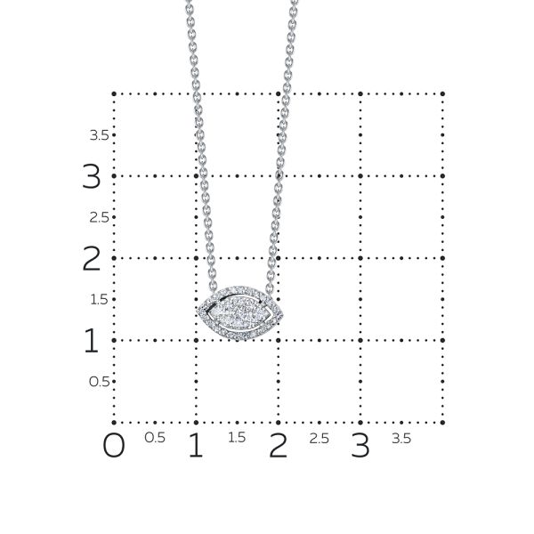 Колье с 33 бриллиантами из белого золота 133316