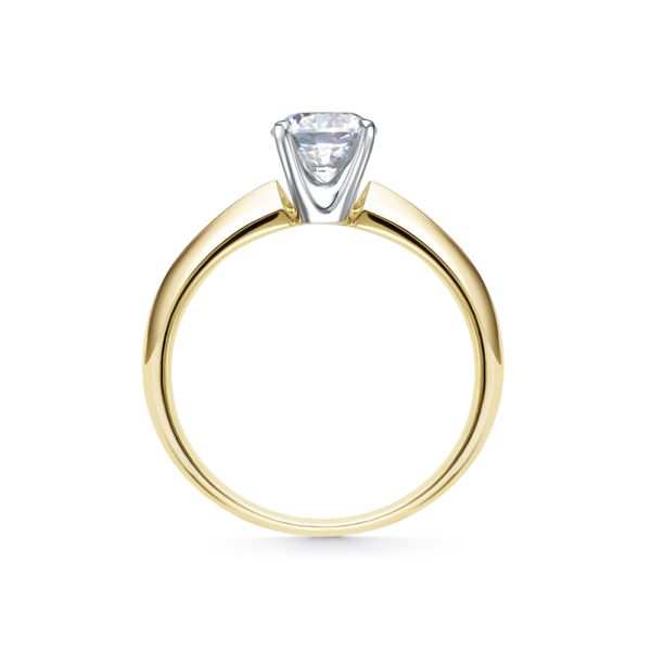 Кольцо с бриллиантом 0.95 карат из лимонного золота 116077