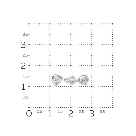 Серьги-пусеты с бриллиантами 0.56 карат из белого золота 61680