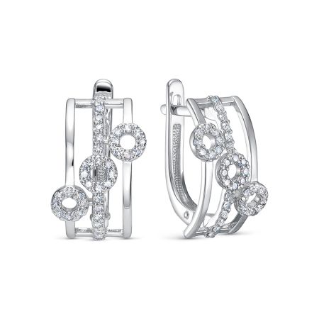 Серьги с 72 бриллиантами 0.36 карат из белого золота 137885