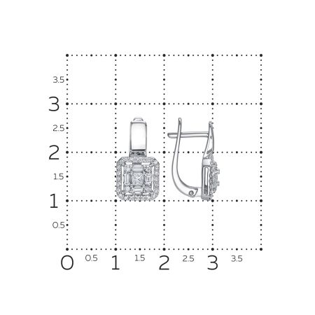 Серьги с  из белого золота 138886