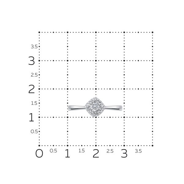 Кольцо с 21 бриллиантом из белого золота 131350