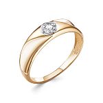 Помолвочное кольцо с бриллиантом 0.109 карат из красного золота 94947_15