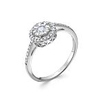 Помолвочное кольцо с бриллиантом из белого золота 111153