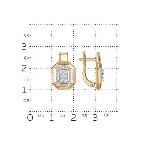 Серьги с 64 бриллиантами из красного золота 132523