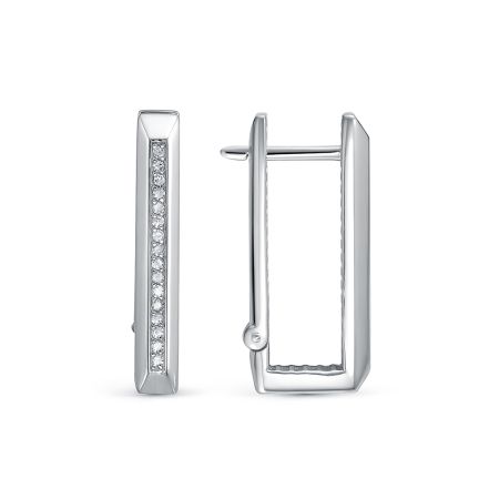 Серьги с 32 бриллиантами 0.16 карат из белого золота 140791