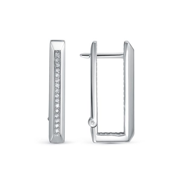 Серьги с 32 бриллиантами 0.16 карат из белого золота 140791 Серьги с 32 бриллиантами 0.16 карат из белого золота 140791