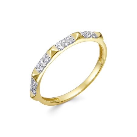Кольцо с 24 бриллиантами 0.12 карат из лимонного золота 140440 Кольцо с 24 бриллиантами 0.12 карат из лимонного золота 140440