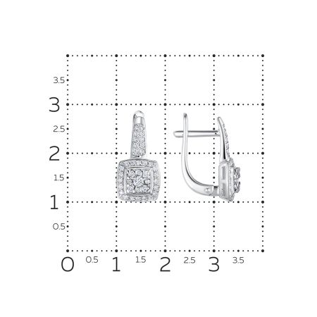 Серьги с 78 бриллиантами из белого золота 136340
