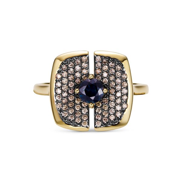 Кольцо с  из лимонного золота 141388 Кольцо с  из лимонного золота 141388