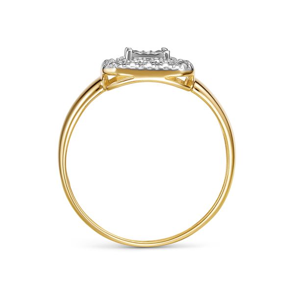 Кольцо с 29 бриллиантами из лимонного золота 144169