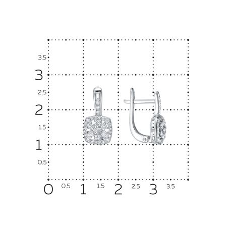 Серьги с 60 бриллиантами из белого золота 126367