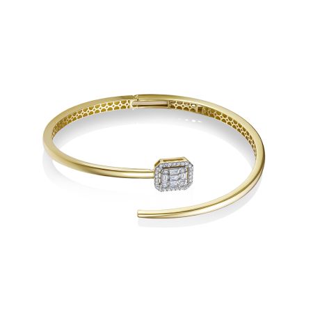 Браслет с 35 бриллиантами из лимонного золота 139026