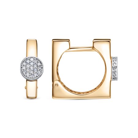 Серьги с 76 бриллиантами из красного золота 140788