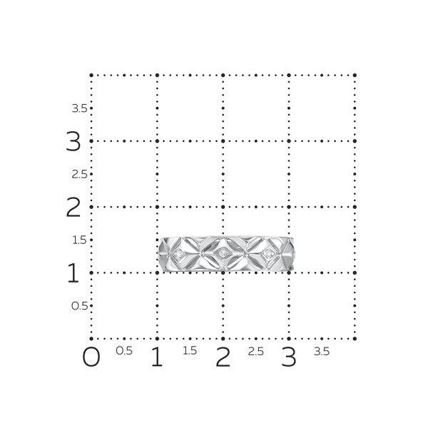 Кольцо с 9 бриллиантами 0.063 карат из белого золота 121818