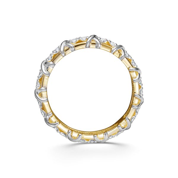 Кольцо с 22 бриллиантами 0.528 карат из лимонного золота 120372
